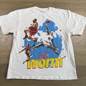 Dennis Rodman Shirt Men Medium Crew Tee Short Sleeve The Worm Bulls Basketball